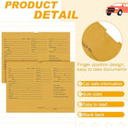 120 Pcs 9 x 12 In Vehicle Dealer Jackets for Car Sales 32lb Colored Printed Deal Envelopes Dealership Supplies File Jackets Automotive Folders for Car Dealerships (Cowhide Yellow)