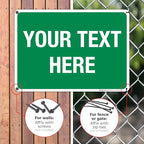 Personalized Custom Green Background Customize for Office, Business, Workplace, Home, Airbnb, Delivery Sign, 10x14 Inches, Rust Free .040 Aluminum, Fade Resistant, Made in USA by Sigo Signs