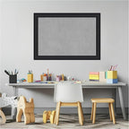 Amanti Art Black Framed Magnetic Board 19x27 Medium Vision Board for use with Magnets, 100% Metal Sheet to Display Items as Office Decor or for Home Organization in mudroom, Kitchen or Kids Room