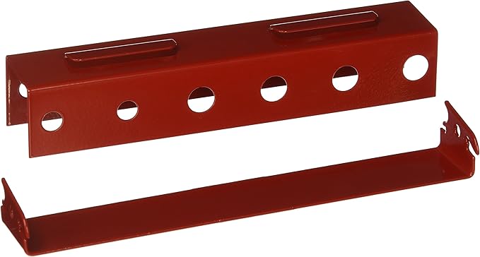 Wall Control Screwdriver Holder Bracket Slotted Metal Pegboard Accessory Slotted Tool Board - Red