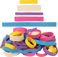65Pcs Rubber Bands Assorted Sizes Colors 6 sizes #82#84 size94 size64 size107 Mixed wide Elastic Bands for for Survival Office Supply Tactical Rubber Bands