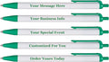 RevMark Personalized Ballpoint Pen, Custom Printed Name, Business or Event Information, Timeless Advertising, USA Made Pens, Promotional Marketing, Smooth Black Ink, Bulk Pack (Green,50 Ct.)