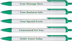 RevMark Personalized Ballpoint Pen, Custom Printed Name, Business or Event Information, Timeless Advertising, USA Made Pens, Promotional Marketing, Smooth Black Ink, Bulk Pack (Green,50 Ct.)