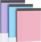 3 Pack Legal Pads 8.5 X11, College Ruled Notebook, 150 Sheets Colored Note Pad, Writing Pads 8.5x11, Tear Off Notepad, Lined Paper, Notebook Paper for Office Home School, 50 Sheet/Pad