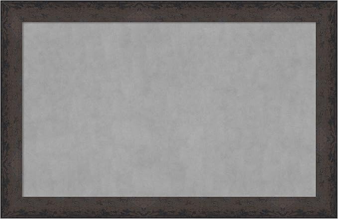 Amanti Art Black Framed Magnetic Board 29x45 Large Vision Board for use with Magnets, 100% Metal Sheet to Display Items as Office Decor or for Home Organization in mudroom, Kitchen or Kids Room