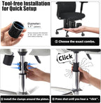 Office Chair Cylinder Replacement - Sytopia Fix Sinking Office Chairs, 4 Pieces Clamps for Height Extenders, up to 5 Inches, Stop Cylinder from Sinking, No Tools required, Fit for 95% Swivel Piston