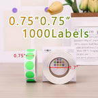 PARLAIM 3/4 Inch Roll Color Coding Labels,1000 per Roll Round Permanent Adhesive Color Coding Circle Dot Stickers for Office Business(Fluorescent Green)