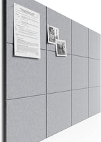 Bumusty Large Felt Bulletin Board 48" x 36" Cork Board Alternative-12 Pack with 70 Safe Removable Adhesive Tabs, Cork Boards for Walls Cork Board for Home Office Classroom Pin Board-Moonlight Gray