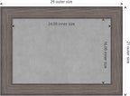 Amanti Art Grey Framed Magnetic Board 21x29 Medium Vision Board for use with Magnets, 100% Metal Sheet to Display Items as Office Decor or for Home Organization in mudroom, Kitchen or Kids Room