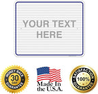 Custom Sign, Personalized Metal Signs, Customize for Office, Business, Workplace, Home, Airbnb, Delivery Blue Signs, 24x30 Inches, 3M EGP Reflective .080 Aluminum, Fade Resistant, Made in USA