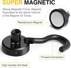 DIYMAG Magnetic Hooks, 28pack Magnet Hook Essentials Strong Heavy Magnetics for Kitchen Refrigerator Hanging Classroom Cruise Cabins Locker Accessories Cubicle Black