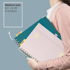 POPRUN Monthly Planner 2026-2027 Spiral Hardcover (6.25'' x 8.5''), 18 Months Calendar (Jan.2026-Jun.2027) - 2 Pages per Month with Dotted Note Pages, Sunday Start, Laminated Tab - Light Pink