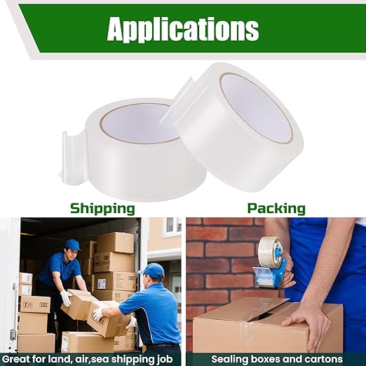 Lichamp Clear Packing Tape, 12 Rolls Heavy Duty Packaging Tape Refill for Moving Boxes, Mail Shipping Supplies, 1.88 inch x 55 Yard x 2.6 mil, A212TP