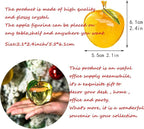 H&D Glaze Crystal Apple Paperweight Craft Decoration (yellow)
