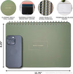 Merely Home | Durable & Sleek | Undated Daily and Weekly Planner | 8.25" x 11.75" | To Do List Notebook for Work | Simple Design | Multiple Layouts | Planner and Notebook in One (Rust, Weekly Planner - Landscape)