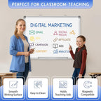 Grtard 18" x 12" White Board Dry Erase, Magnetic Dry Erase Boards, Hanging Magnetic Whiteboard with Marker and Strong Magnets, Dry Erase Board for Wall, White Boards Dry Erase for School, Office, Home