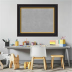 Amanti Art Black Framed Magnetic Board 24x30 Medium Vision Board for use with Magnets, 100% Metal Sheet to Display Items as Office Decor or for Home Organization in mudroom, Kitchen or Kids Room