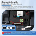Labelife 8-Pack TZe-251 TZe TZ Tape 24mm 0.94 Compatible with Brother P Touch Label Maker Tape 24mm .94 Laminated White TZe251 TZ-251 1'' for Brother PT-D600 PT-D610BT PT-P710BT P700 P750W
