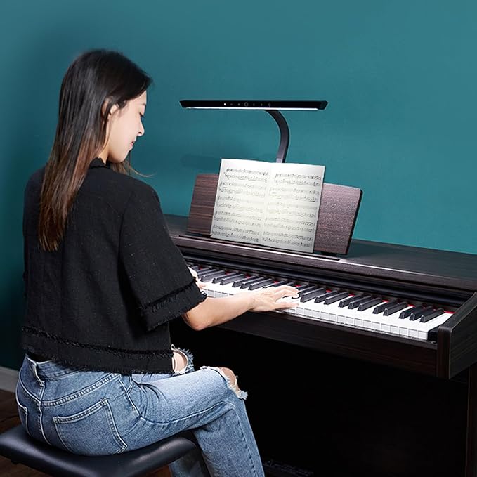 AETEE Piano Lights for Digital Piano and Grand Piano, Professional Led Clip lamp with Ambient Light, Memory Function,Piano Lamps for Sheet Music, Eye-Care 5 Levels Color Temperatures 5 Levels Dimming