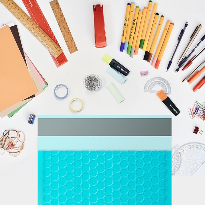 skardeco 6x10 Inch Teal Bubble Mailers 80 Pack Self-Seal Poly Padded Envelopes Suitable for Small Businesses to Package and Mail Jewelry Cosmetics, Electronic Products, Cards (Teal, 6x10-80)