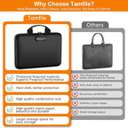 Fireproof File Organizer with Lock, Hard-Shell Case Fireproof Document Box with 13 Colorful Pockets Accordion File Folder, Important Document Organizer for Letter A4 Files Laptop Passports (Black)