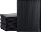 UCGOU Bubble Mailers 9.5x14.5 Inch Black 25 Pack Poly Padded Envelopes Large #4 Mailing Packages Opaque Packaging Postal Self Seal Adhesive Waterproof Boutique Shipping Bags for Clothes