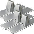 Sneeze Guard Clamp Bracket 4 Pcs Shield Base for Countertops, Heavy Duty Aluminum Partition Stand for Clear Acrylic Desktop Reception