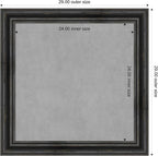 Amanti Art Black Framed Magnetic Board 29x29 Medium Vision Board for use with Magnets, 100% Metal Sheet to Display Items as Office Decor or for Home Organization in mudroom, Kitchen or Kids Room