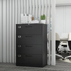 Fesbos Lateral File Cabinet with Lock, 4 Drawer Large Metal Filing Cabinet,Home Office Lockable Storage Cabinet for Hanging Files Letter/Legal/F4/A4 Size-Assembly Required