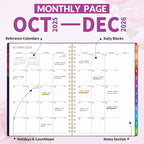GNL 2026 Planner, Weekly and Monthly Planner January - December 2026, 6.4" x 8.3" Monthly Planner with Waterproof Flexible Cover, Spiral Binding Notebook with Colorful Tab, Pockets, Bookmark, Rose