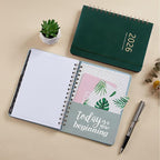2026 Planner - Weekly and Monthly Planner 2026, Jan 2026 - Dec 2026, 6.4" x 8.5", Daily Planner Calendar Planner with Monthly Tabs, Elastic Closure, Pocket, Notes, Faux Leather Cover Yearly Agenda(Green)