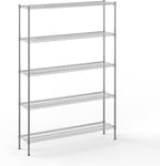 Regal Altair 14" Deep x 60" Wide x 86" Height Wire Shelving Kit | 5-Tier | NSF Commercial Storage Rack Unit