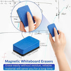Thenshop 200 Pack Dry Erase Markers Bulk with 4 Magnetic Erasers Fine Tip Dry Erase Markers Whiteboard Pens Bulk for Office Supplies(Black)