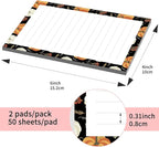 SXboxing Sticky Notes 4X6 Inches, 2 Pack Large Cute Self-Stick Pads, Bright Funny Memo Pads Easy to Stick for Home, Office Cute Pumpkin