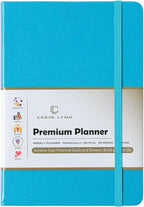 Crein Lynh 2025-2027 Premium Planner, Weekly & Monthly Calendar Planner with Budget & Goal Setting, January 2025 – December 2027, Tabs, Inner Pocket, Daily Journal Organizer for Women, A5, Blue