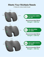 Medisana Gel Wheelchair Cushions for Pain Relief, GC 200G Seat Cushion for Tailbone, Sciatica, Back & Hip Support, Ergonomic Office Chair Cushion for Office, Car Seat & Wheelchair (Grey-22×16"×3")