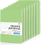 feela 8 Pack Soft Cover Journal Bulk, Notebooks College Ruled for Work, Lined Travel Journal for Women Men, Note Taking Notebook School Supplies Business Writing, 8.2” x 5.5”, A5, Light Green