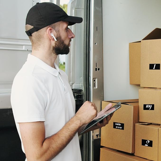 STARLIBOO Colored Labels Stickers 3 x 2 Inch, Rectangle Moving Labels, 250Pcs Removable Square Label Inventory Stickers, Garage Sale Price Stickers, Adhesive Moving Labels for Boxes
