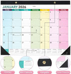 Desk Calendar 2026-2027, 14" X 11" Desktop Calendar 2026-2027, 18 Months Calander Runs from Jan. 2026 to Jun. 2027, Academic Monthly Planner for Home School Office (Colorful)