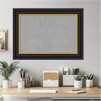 Amanti Art Black Framed Magnetic Board 22x30 Medium Vision Board for use with Magnets, 100% Metal Sheet to Display Items as Office Decor or for Home Organization in mudroom, Kitchen or Kids Room