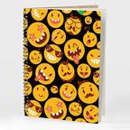 MAXCURY Blank Sheet Music Composition Manuscript Staff Paper Art Music Notebook Black 100 Pages 26x19cm (FunnyEmojis/Black)