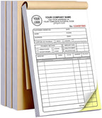 Custom Invoice Book with Logo 100 Set Personalized Receipt Books Customized Invoices for Small Business 2 - Parts Carbonless Duplicate Invoice Forms NCR Books