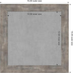 Amanti Art Silver Framed Magnetic Board 15x15 X-Small Vision Board for use with Magnets, 100% Metal Sheet to Display Items as Office Decor or for Home Organization in mudroom, Kitchen or Kids Room