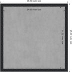 Amanti Art Black Framed Magnetic Board 26x26 Medium Vision Board for use with Magnets, 100% Metal Sheet to Display Items as Office Decor or for Home Organization in mudroom, Kitchen or Kids Room