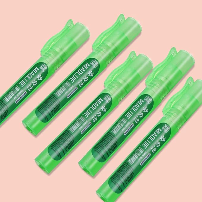 Liquid Paper Correction Fluid Pen, Green, 5.51 Inches, Quick-Drying Formula with Lanyard Attachment (Blue)