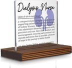 Dialysis Nurse Gifts, Thank You Appreciation Gifts for Dialysis Nurse Week Graduation Birthday Christmas Office Desk Decor Decorative Signs Plaque PA001