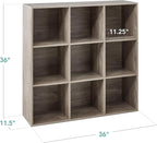 Best Choice Products 9-Cube Storage Organizer, 11in Shelf Opening, Bookcase, Display Shelf, Customizable w/ 3 Removable Back Panels - Greige