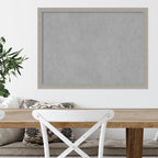 Amanti Art Grey Framed Magnetic Board 22x30 Medium Vision Board for use with Magnets, 100% Metal Sheet to Display Items as Office Decor or for Home Organization in mudroom, Kitchen or Kids Room