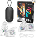 Hearprotek Concert Ear Plugs, 2 Pairs Reusable High Fidelity Musician Ear Plugs, Purple, Silicone, Earplugs, Earplug, Noise Protection