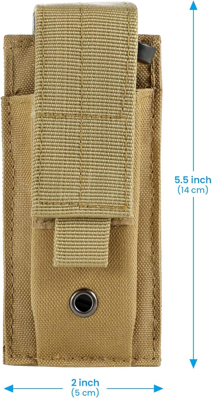 Tactical Single/Double Pistol Mag Pouch Outdoor Molle Open-Top Magazine Pouch for Glock M1911 92F